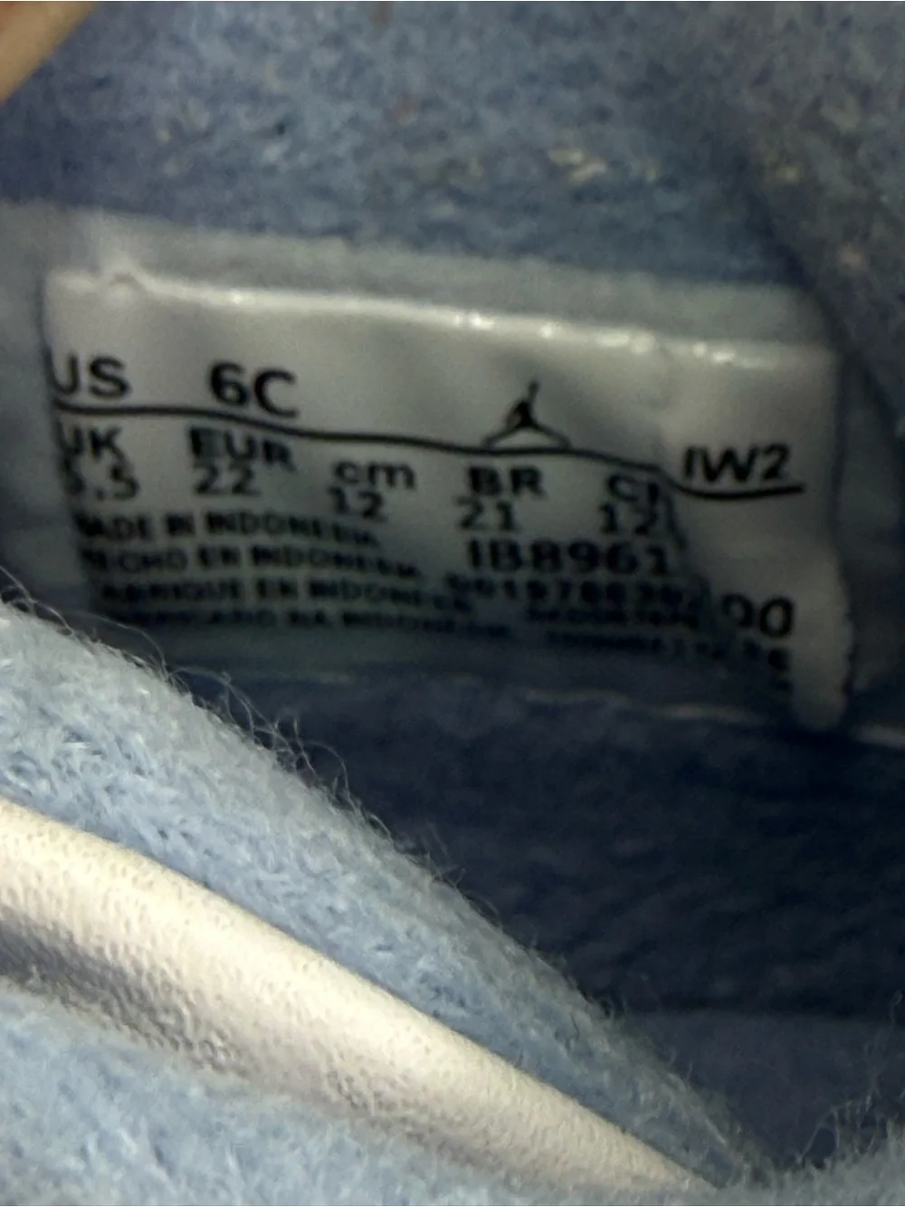 Nike Air Jordan 4 Retro Td 6C White Aluminum Blue Tint